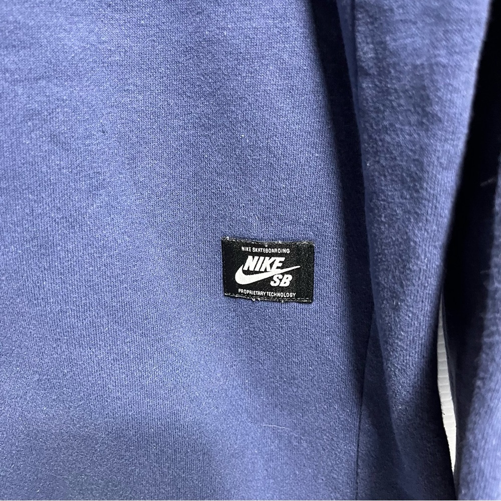 Nike Sb Hooded Sweater Mens Xl Blue Triangle Gfx Graphic Print View 6